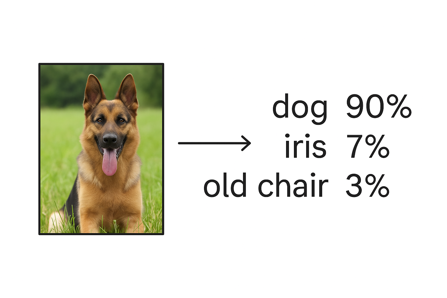 CLIP classification from a text to multiple image labels.